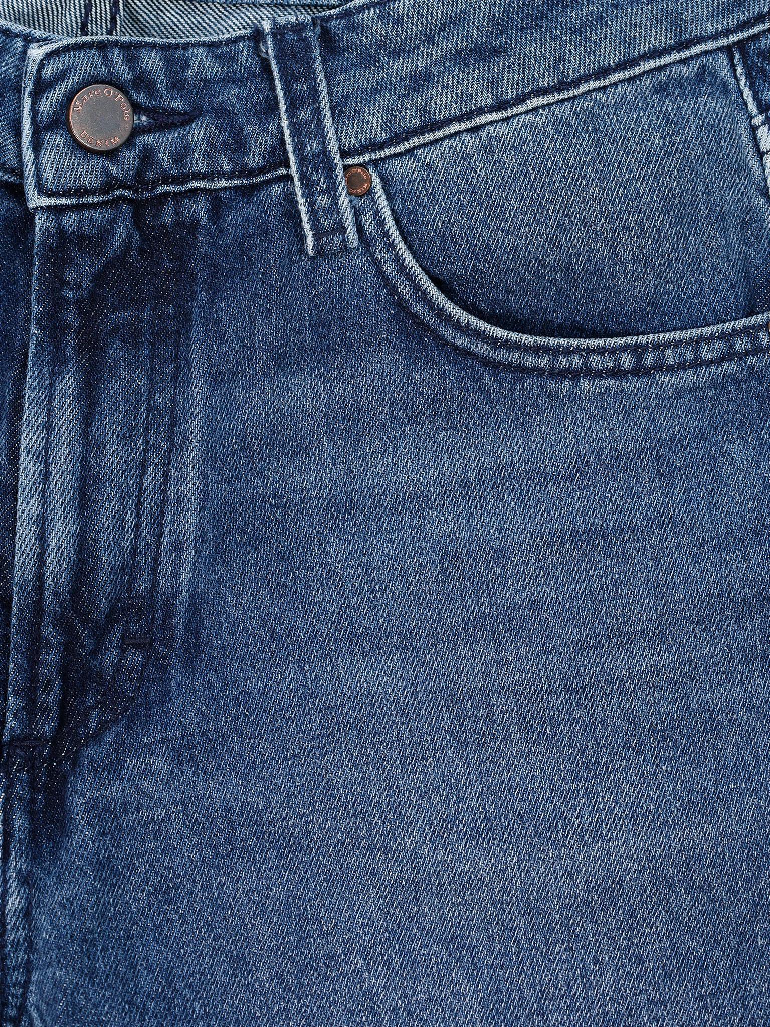 Джинсы синего цвета из хлопка свободного кроя